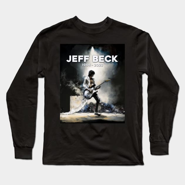 Jeff Beck No 7: Rest In Peace 1944 - 2023 (RIP) Long Sleeve T-Shirt by Puff Sumo